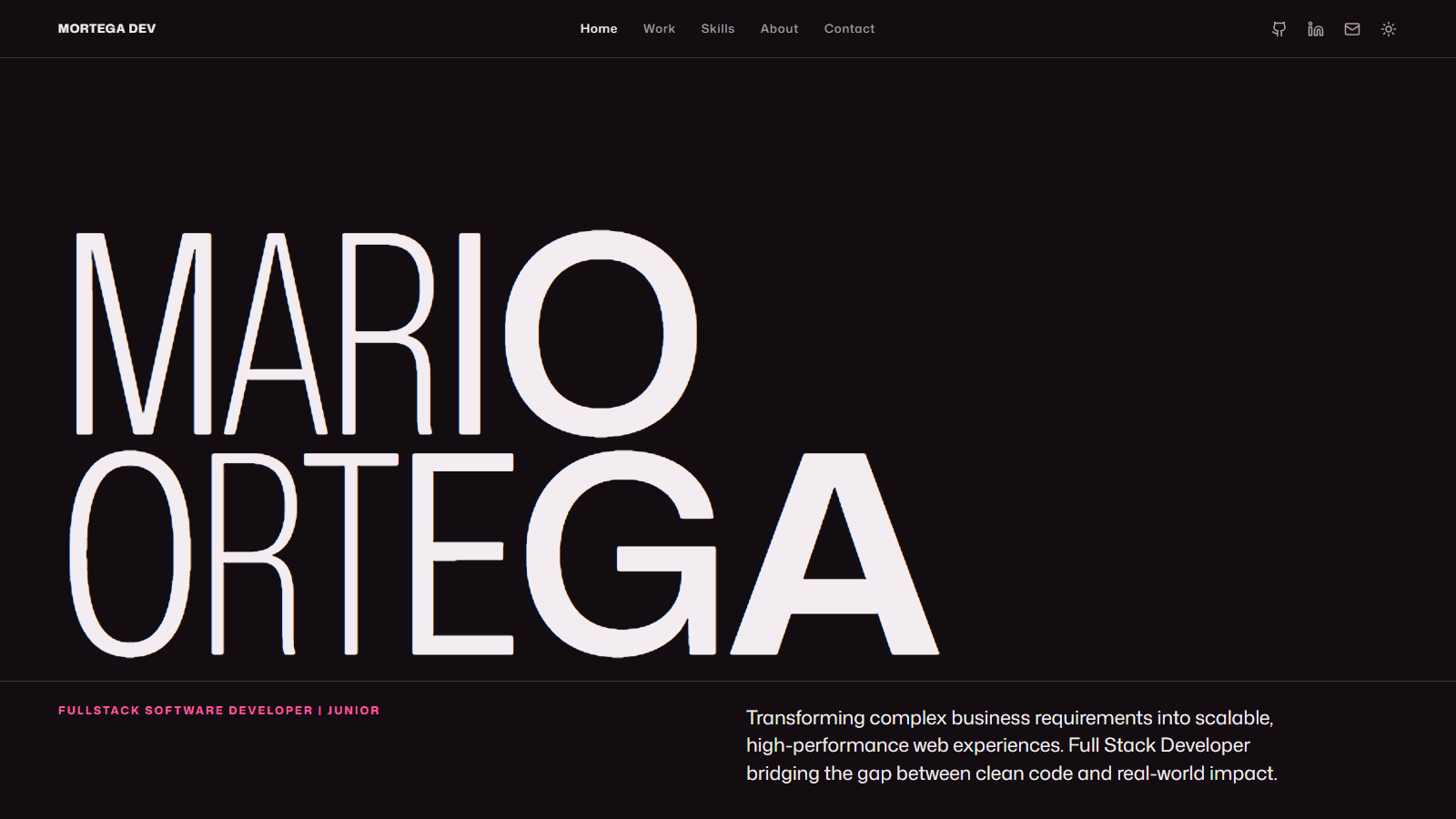MORTEGA DEV PORTFOLIO desktop