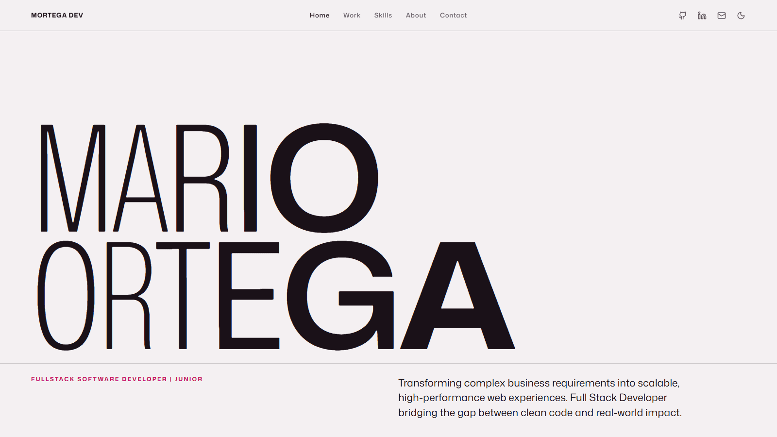 MORTEGA DEV PORTFOLIO desktop